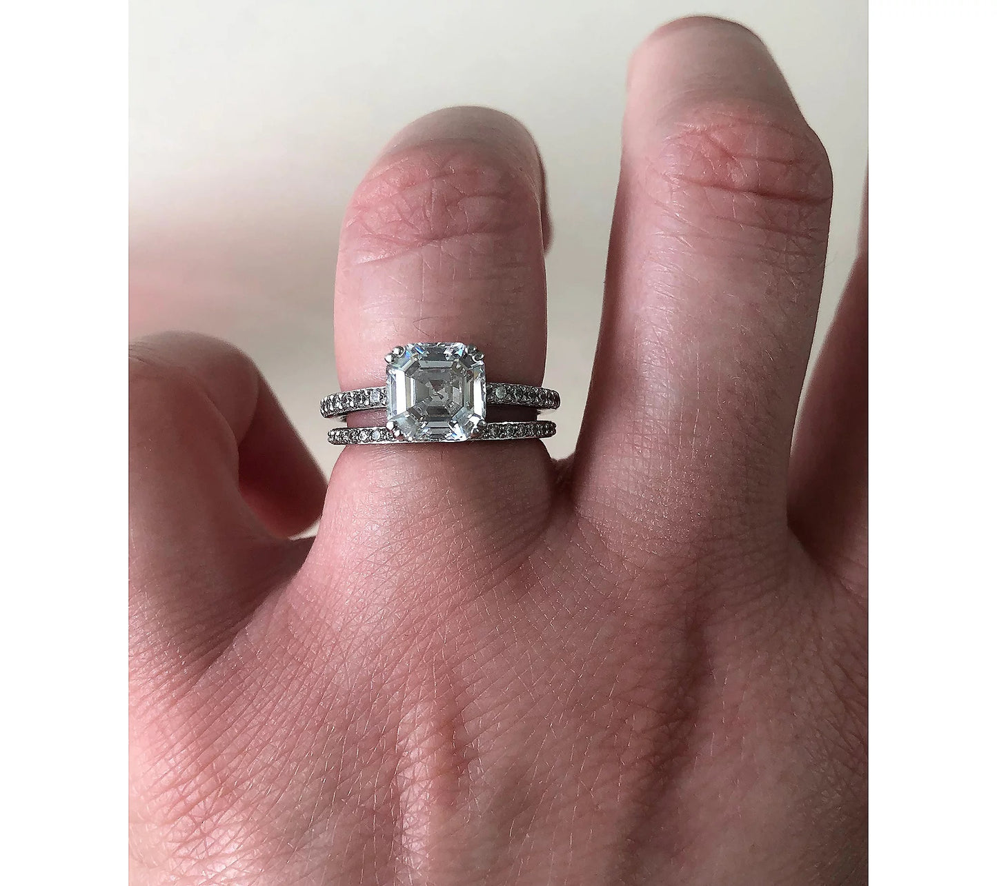 2.60 cttw Asscher Cut Bridal Ring