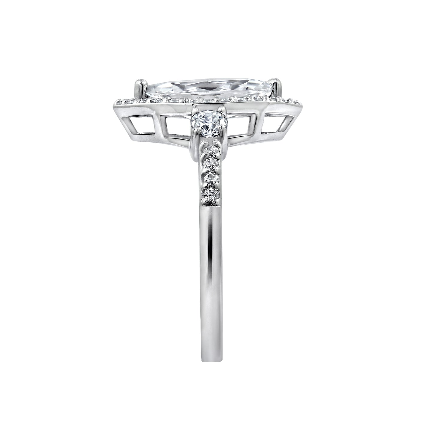 1.85 cttw Marquise Halo Ring