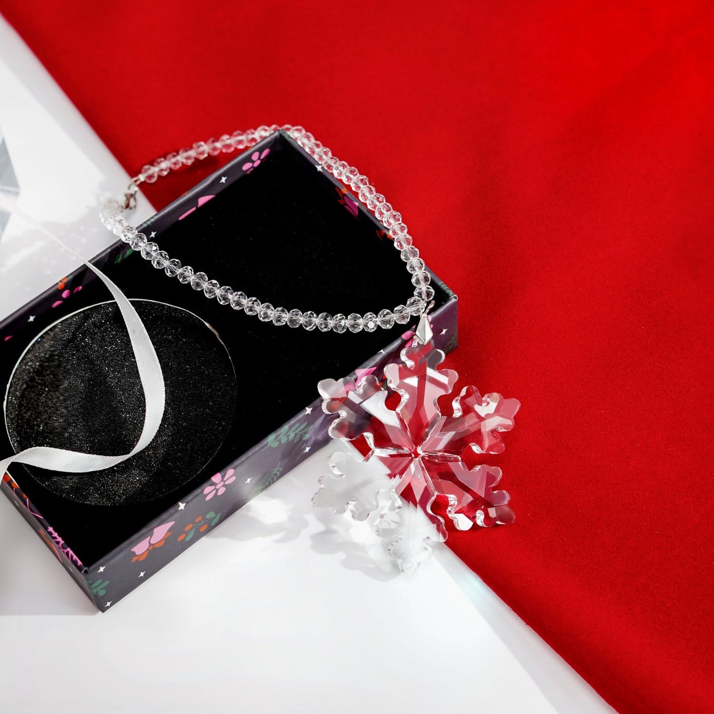 Christmas Tree Pendant & Solitaire Earrings Set JES23210