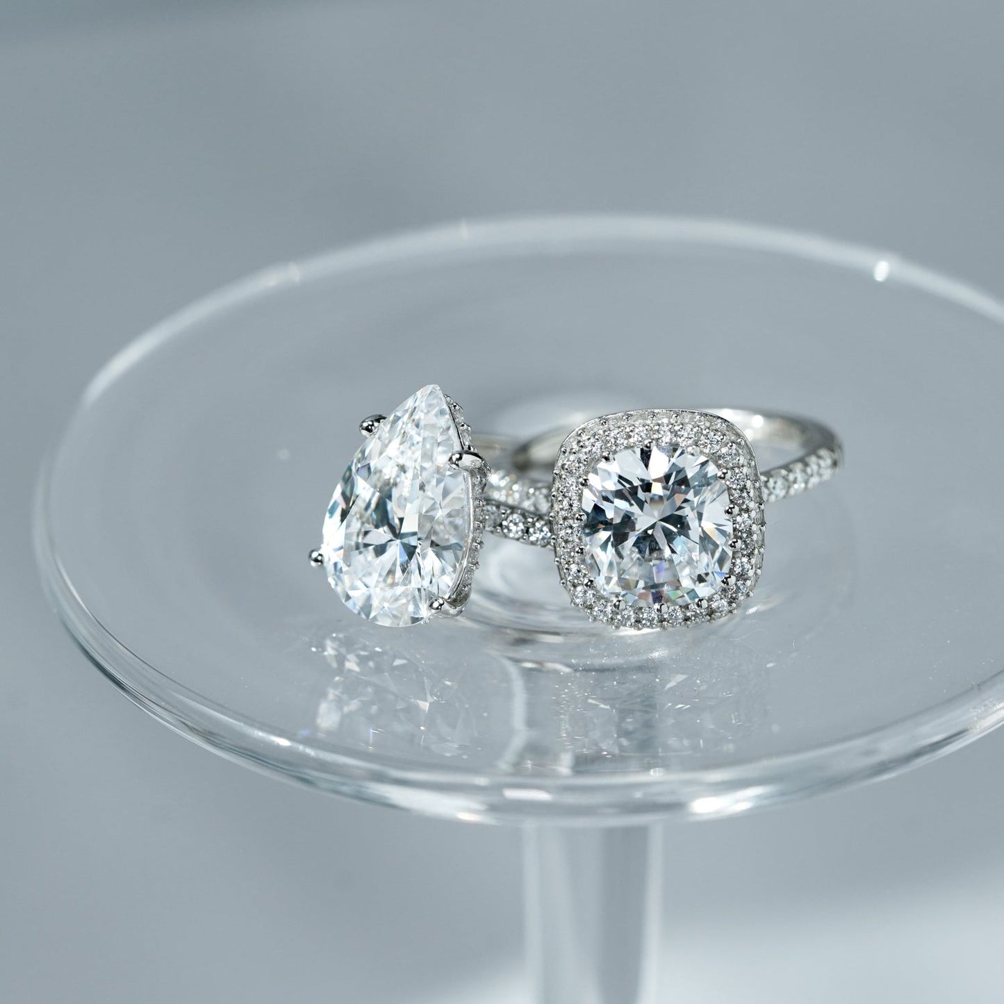 Cubic Zirconia Pear Cut Engagement Ring JER23961