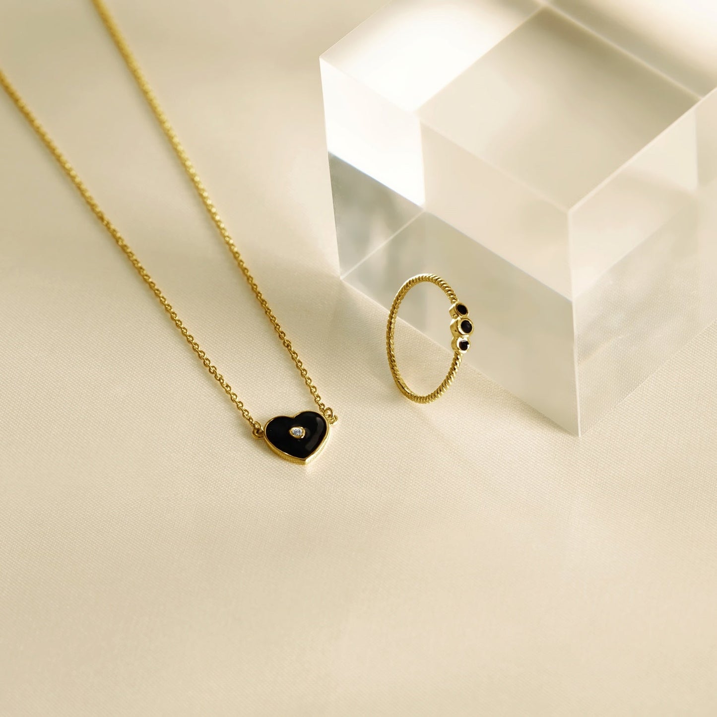 Enamel Heart Pendant Necklace