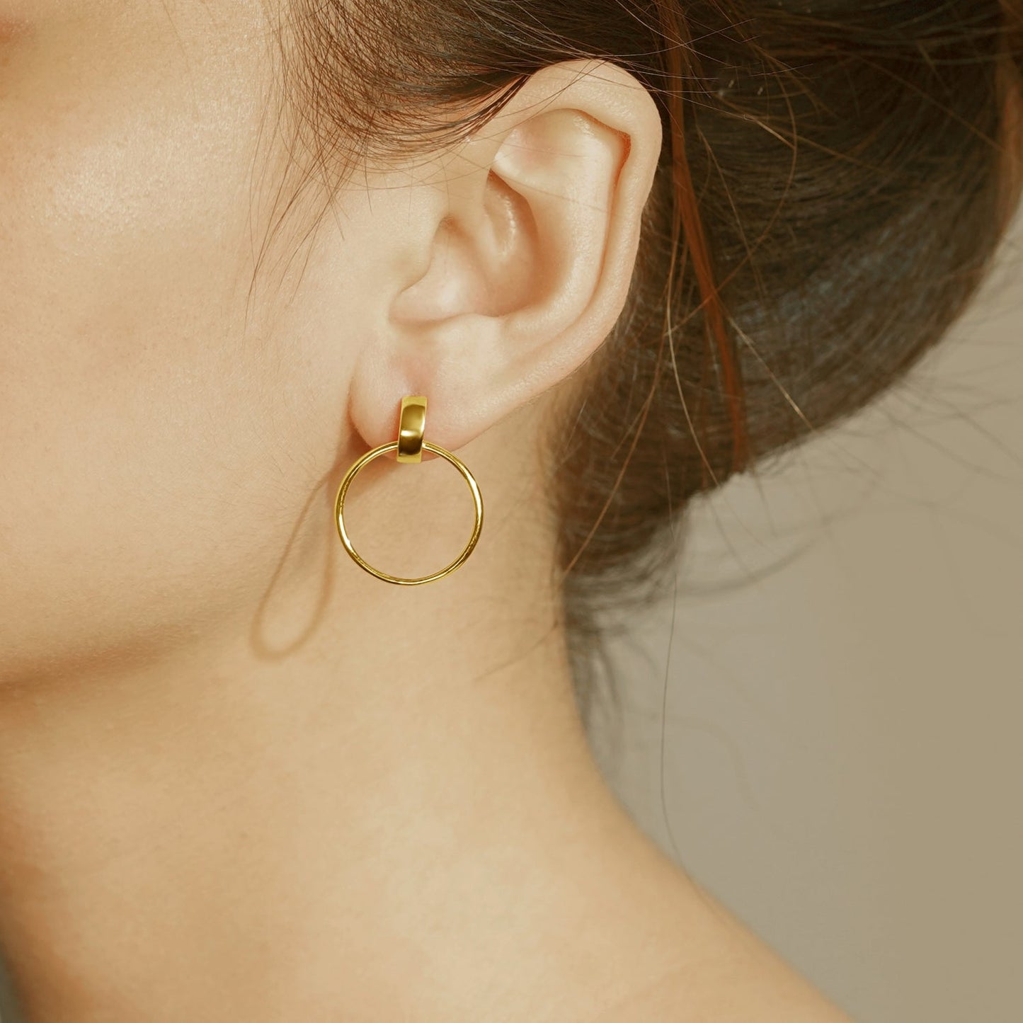 Dangle Hoop Stud Earrings JEE18592