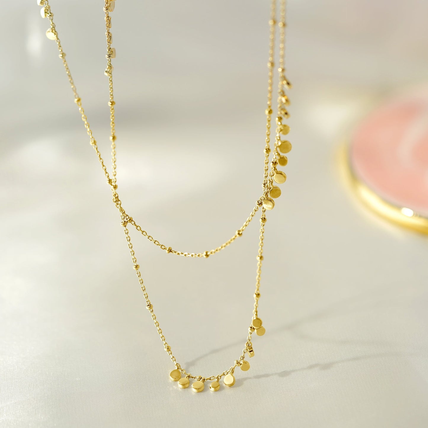 Cluster Disc Station Necklace