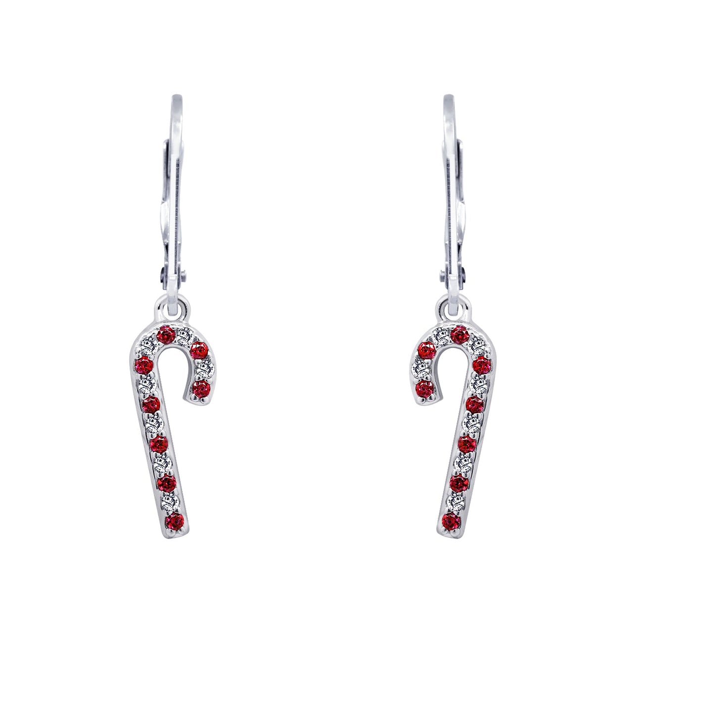 Candy Cane Christmas Leverback Earrings JEE02313