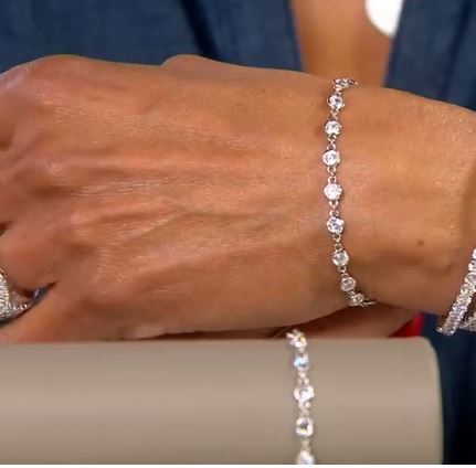 4mm Round Cut Bezel Naked Station Bracelet/ Anklet