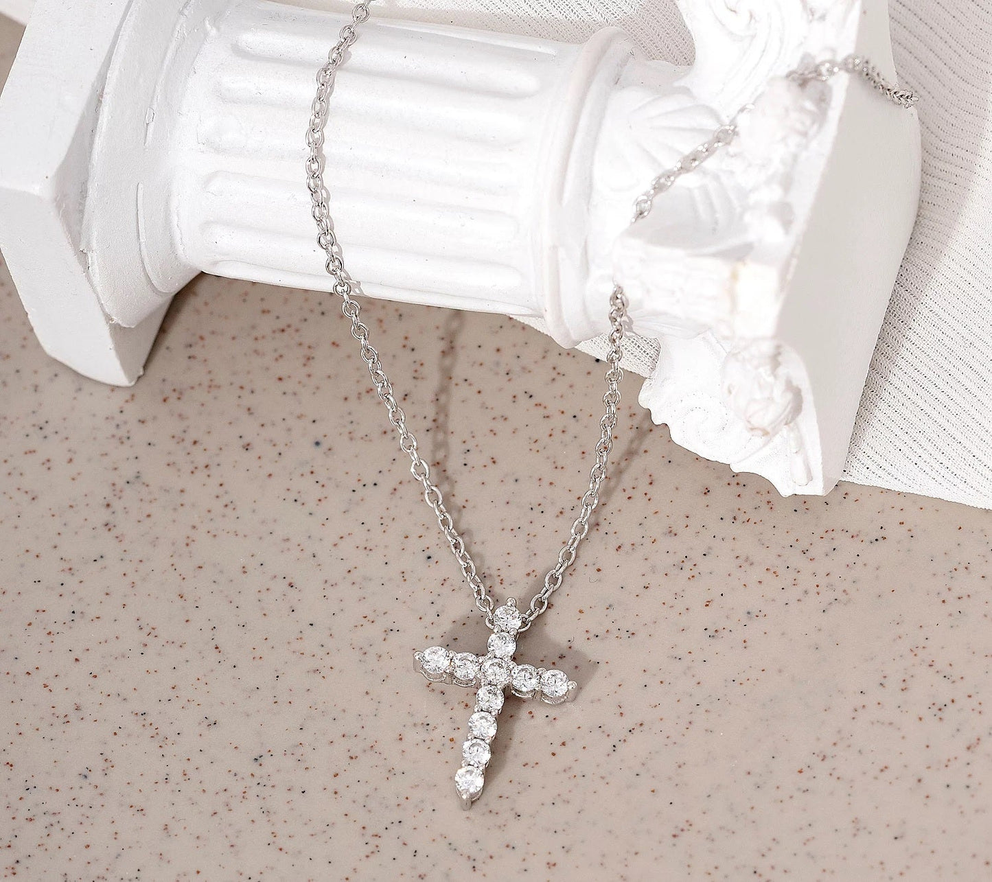 Petite Cross Pendant With Chain