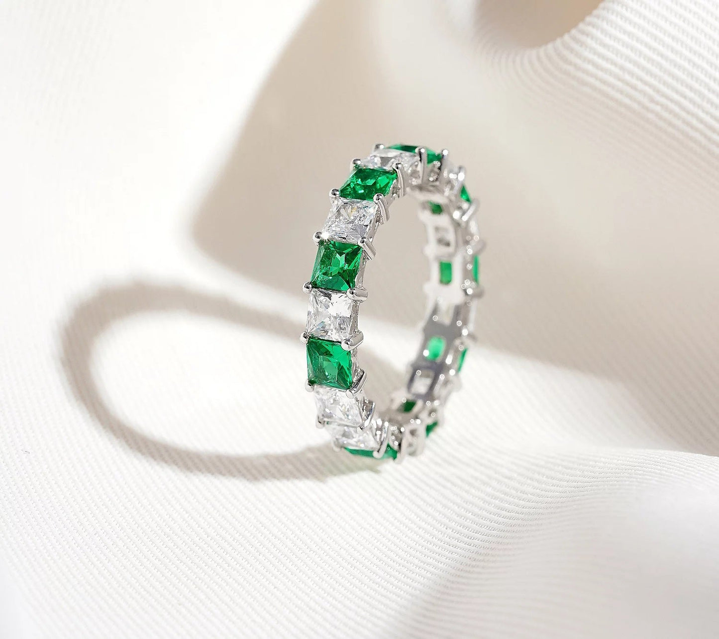 4.90 cttw Princess Cut Eternity Ring