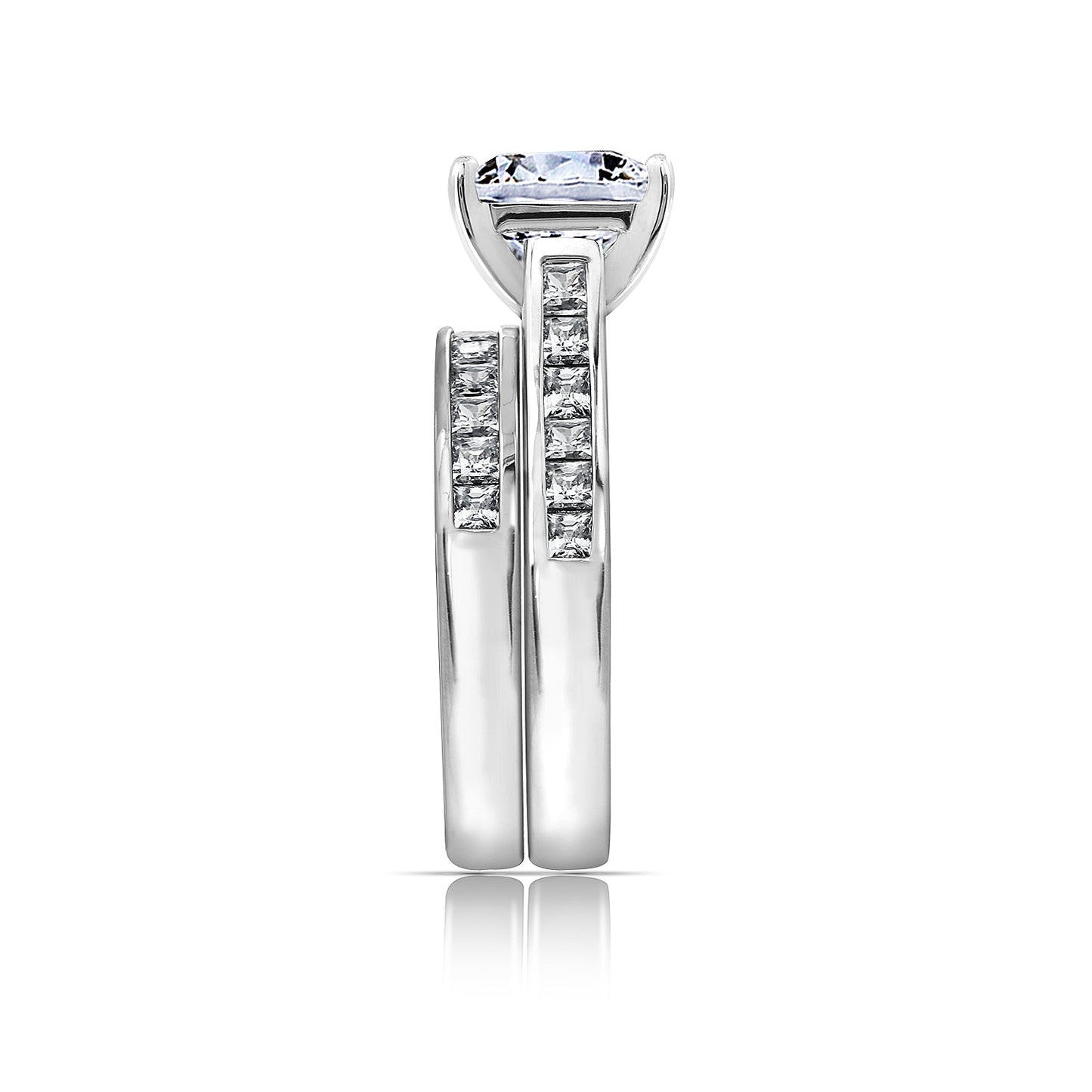 Princess Cut Wedding Set