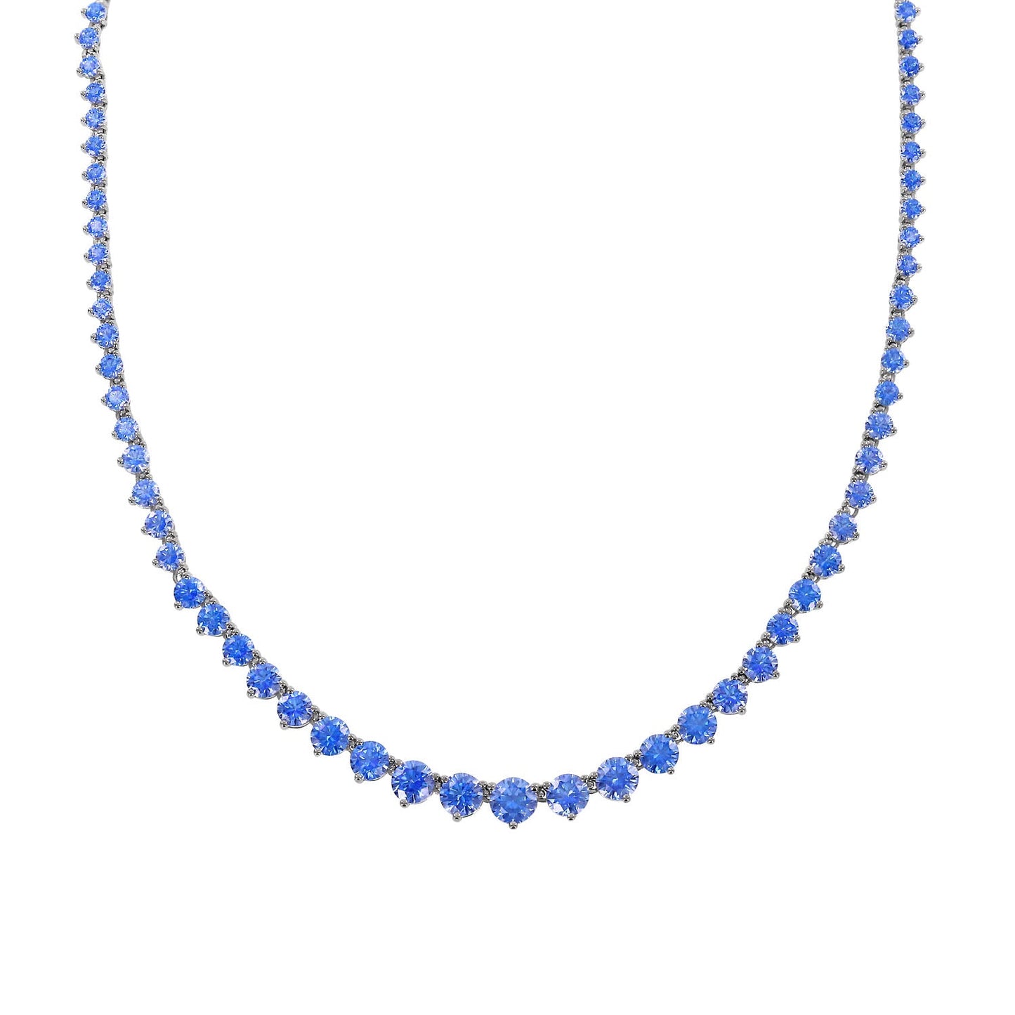 Round-Cut Graduated Riviera Necklace