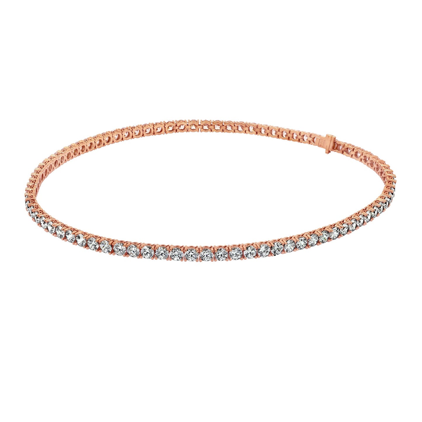 5mm Round-Cut Tennis Necklace, 17"