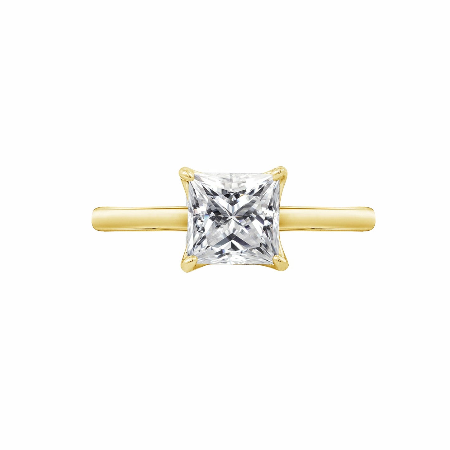 2 Ct Princess Solitaire Ring