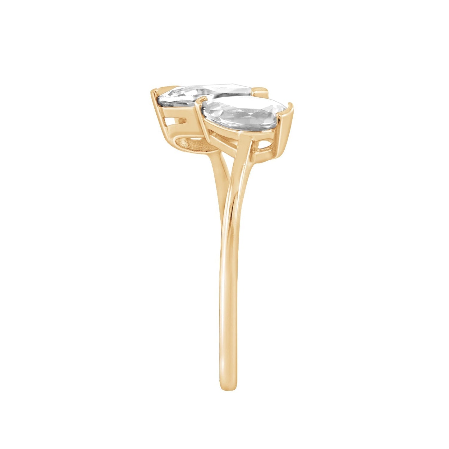 Asymmetrical Duet Open Ring