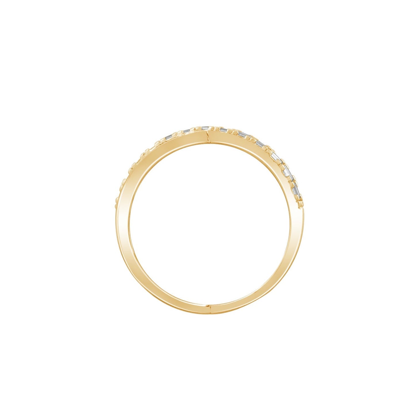Horizontal Baguette X Ring