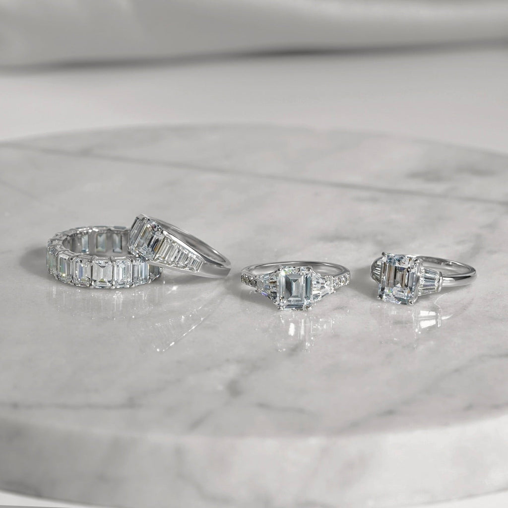 Emerald Cut with Trapeze Side Stone Cocktail Ring R2429301