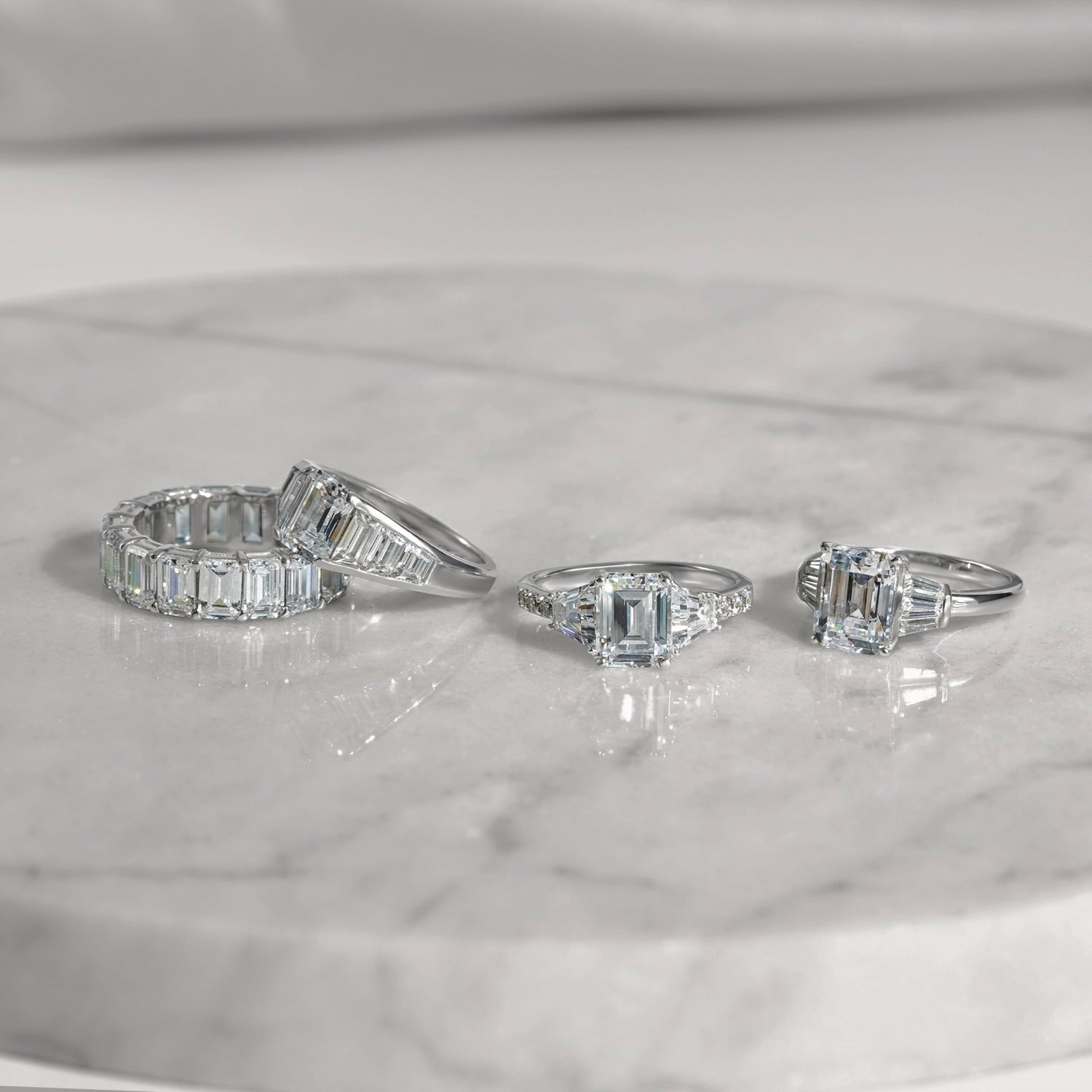 Emerald Cut with Trapeze Side Stone Cocktail Ring R2429301