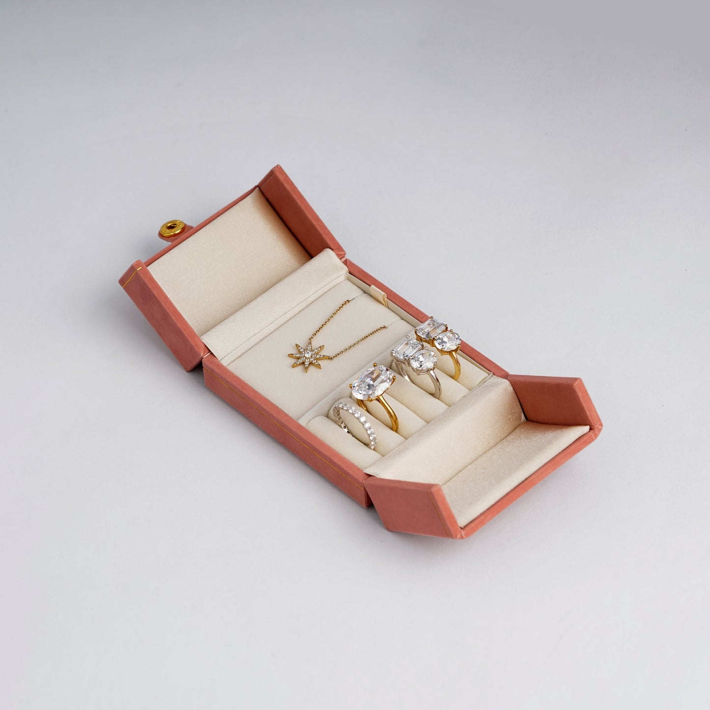 Felt Retangle Shape Jewelry Box 90x75x40MM B007