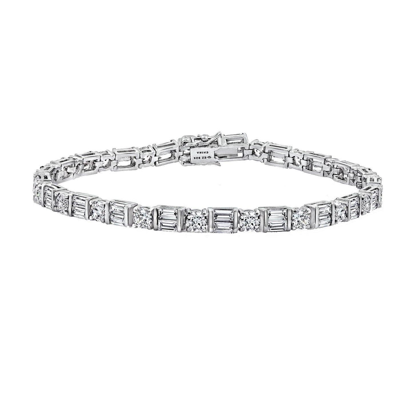Mixed-Cut Tennis Bracelet