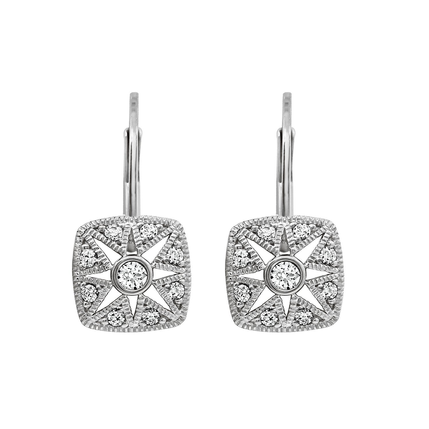 Antique "Twilight" Leverback Earrings