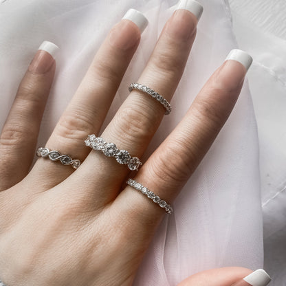 100-Facet Round 5-Stone Ring JER08200