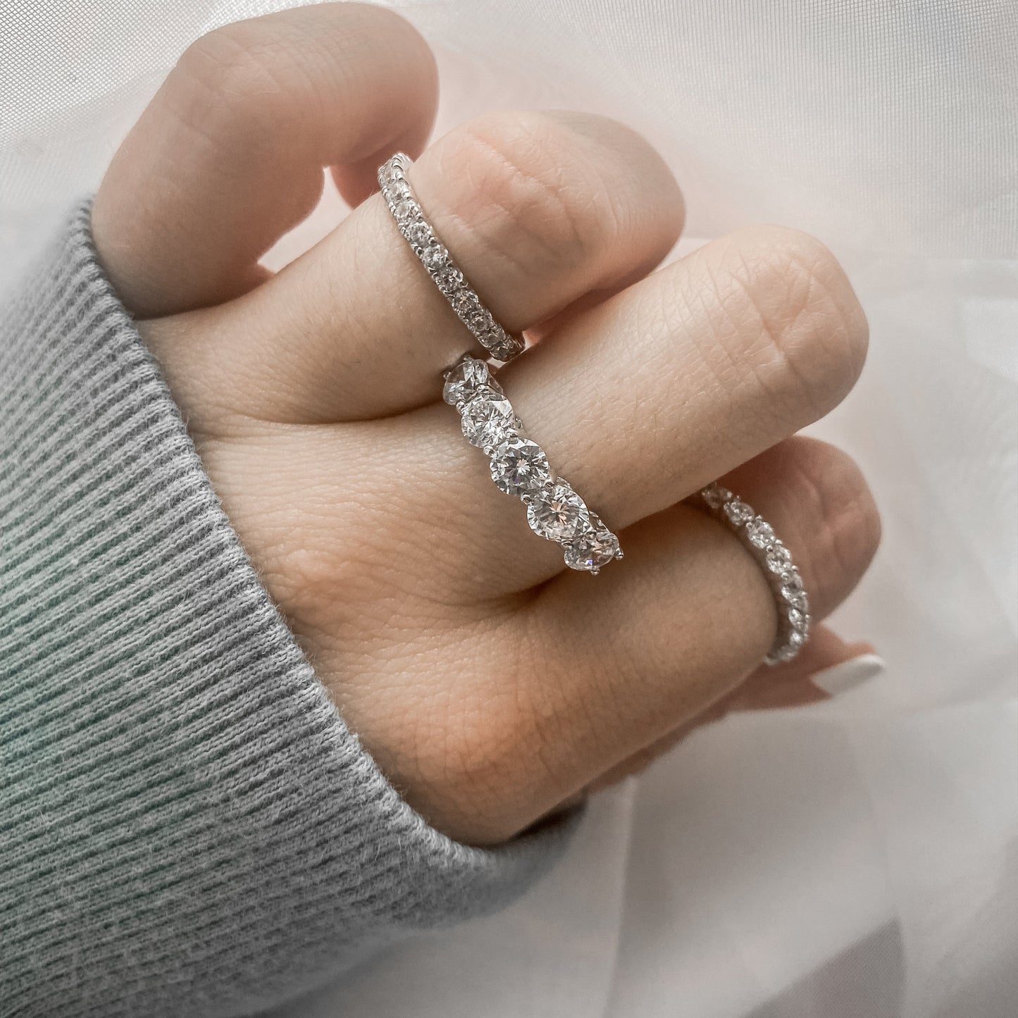 100-Facet Round 5-Stone Ring JER08200