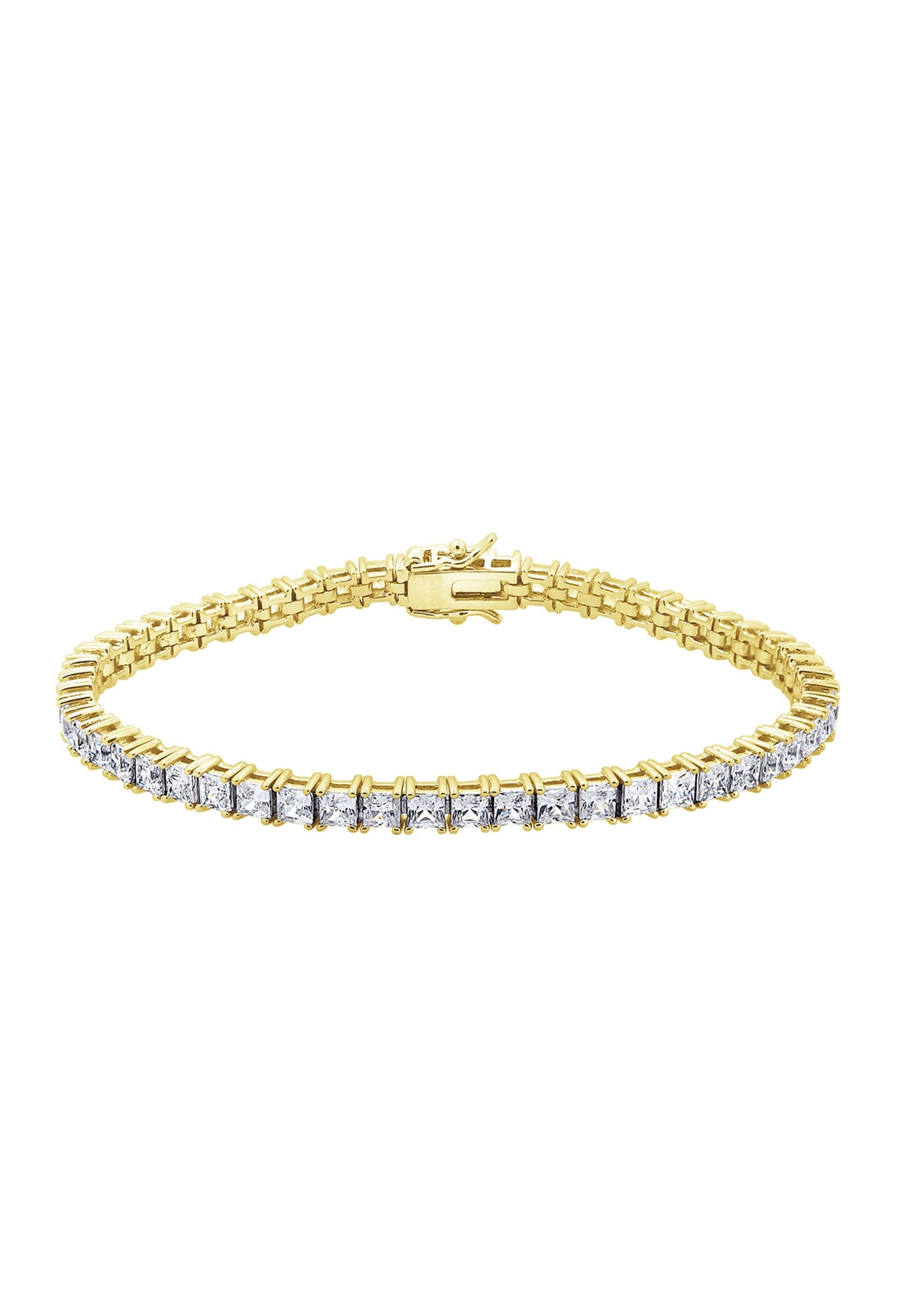 Classic 3mm Princess Cut Tennis Bracelet