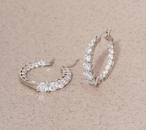4.55 cttw Graduated Hoop Earrings JEE00210