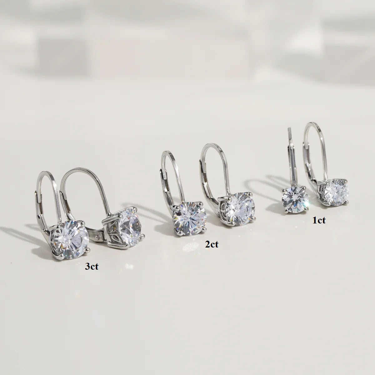 2.00 cttw Round Cut Prong Set Lever-Back