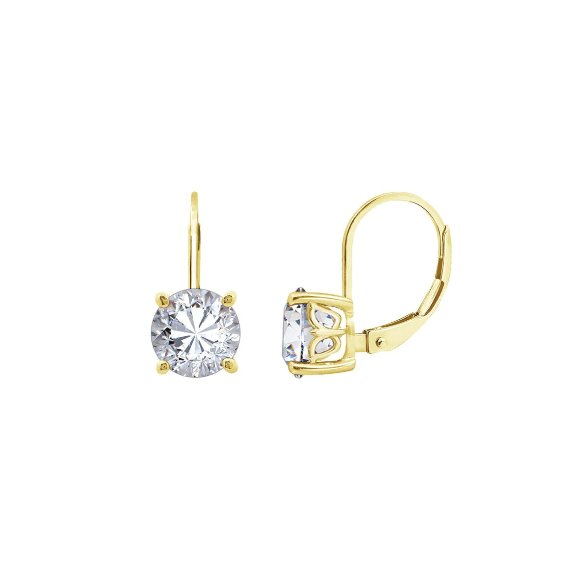 2.00 cttw Round Cut Prong Set Lever-Back