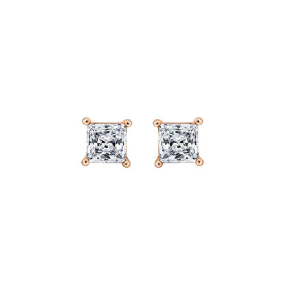 Solitaire Princess Stud Earrings