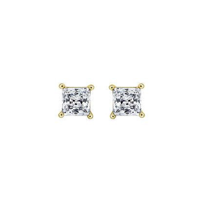 Solitaire Princess Stud Earrings
