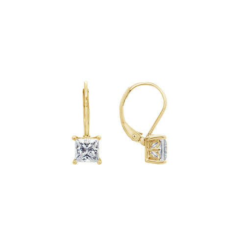2.00 cttw Princess-Cut Lever Back Earring