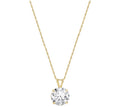 Solid Gold 4.00 cttw Round Pendant With Chain