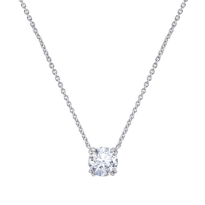 Round Solitaire Pendant Necklace JEP17604