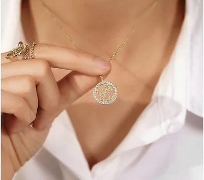 Birth Month Flower Pendant w/ Chain JEP23572