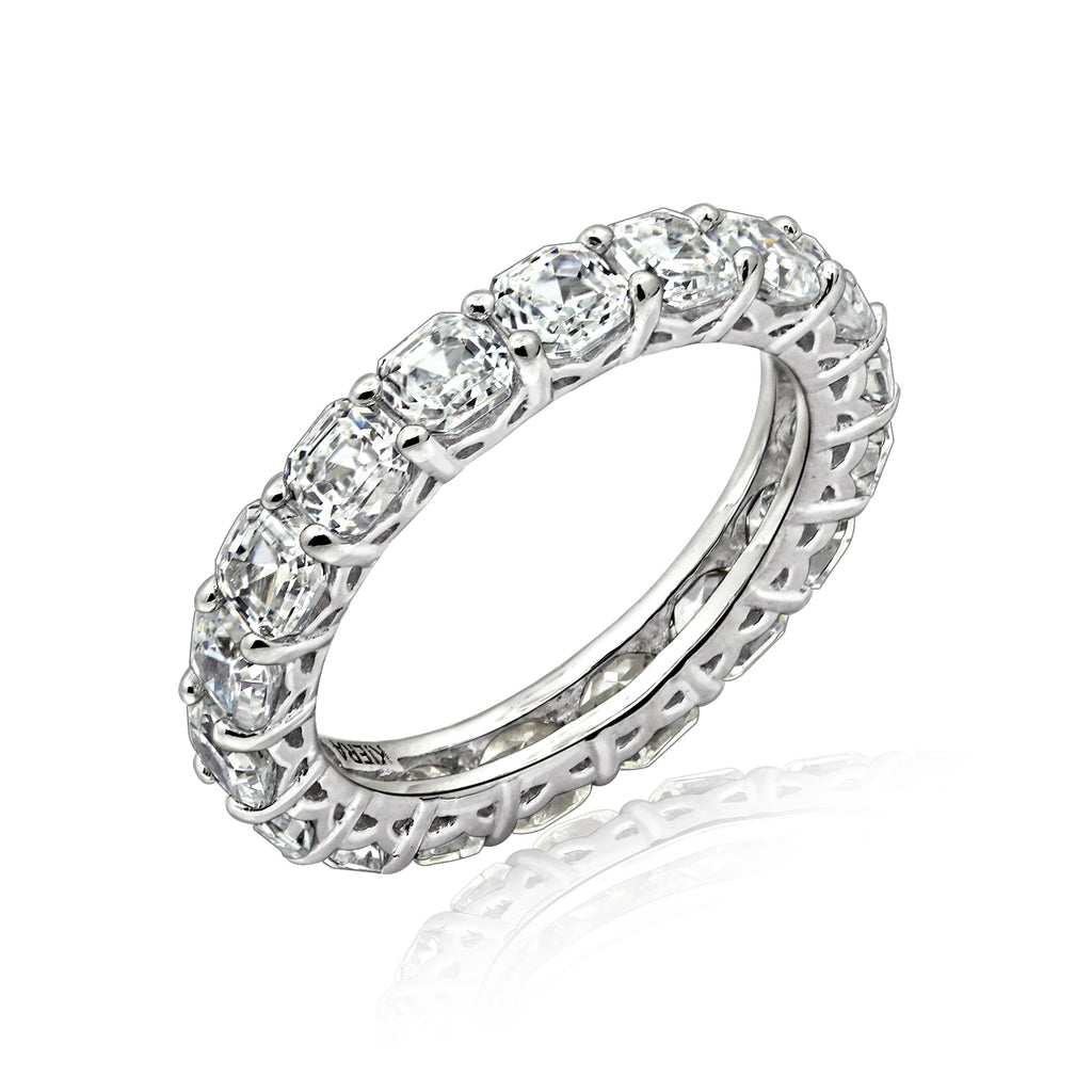 Asscher Cut 4.90 cttw Eternity Ring