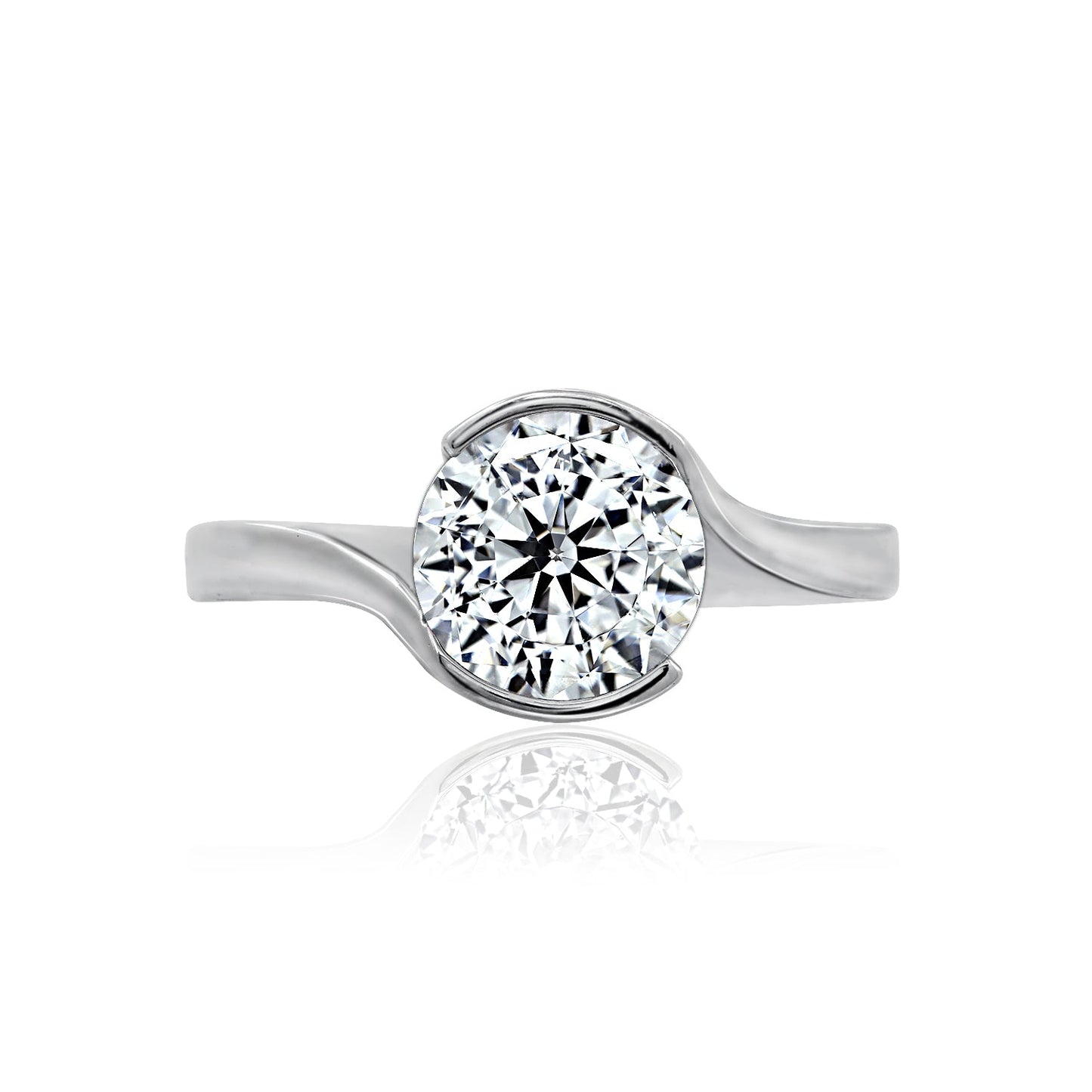 2.40 cttw Half Bezel Solitaire Ring JER00532