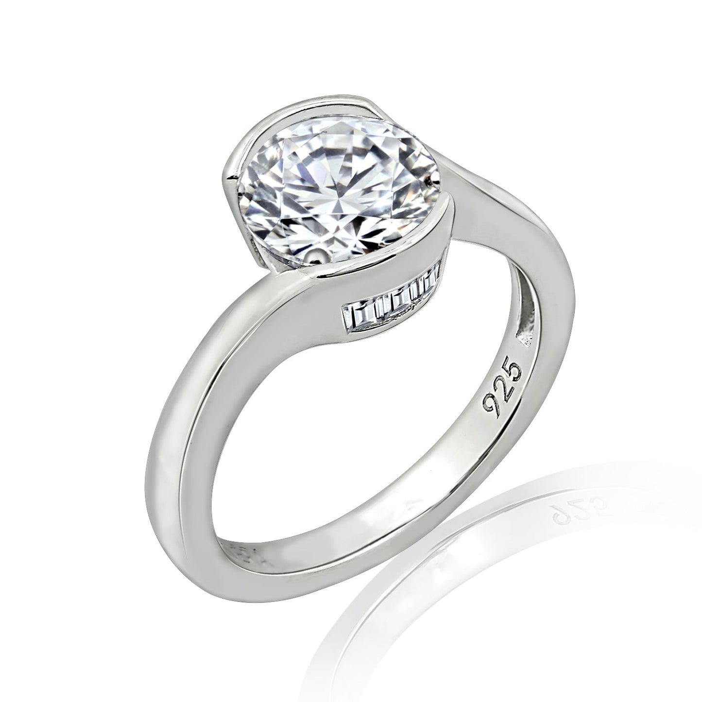 2.40 cttw Half Bezel Solitaire Ring JER00532