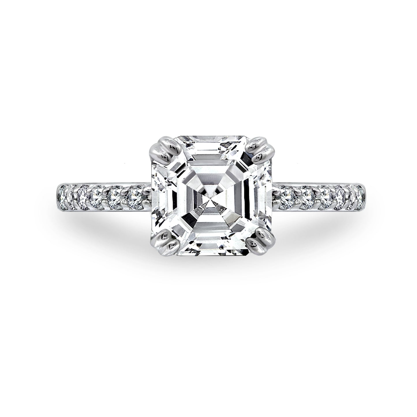 2.60 cttw Asscher Cut Bridal Ring