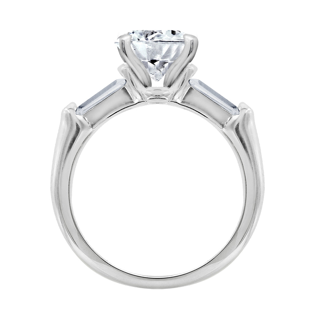 2.50 cttw Round & Baguette Ring