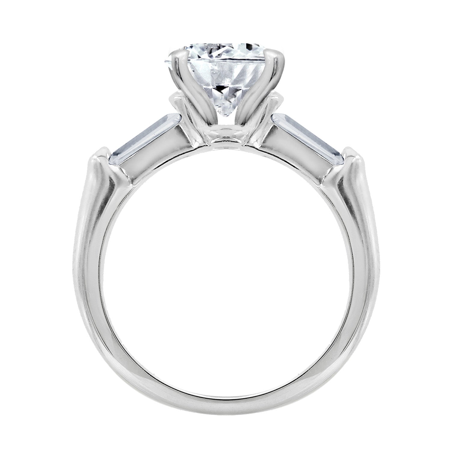 2.50 cttw Round & Baguette Ring