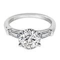 2.50 cttw Round & Baguette Ring