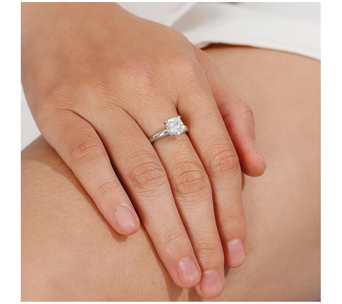 2.2ct Cushion Solitaire Ring