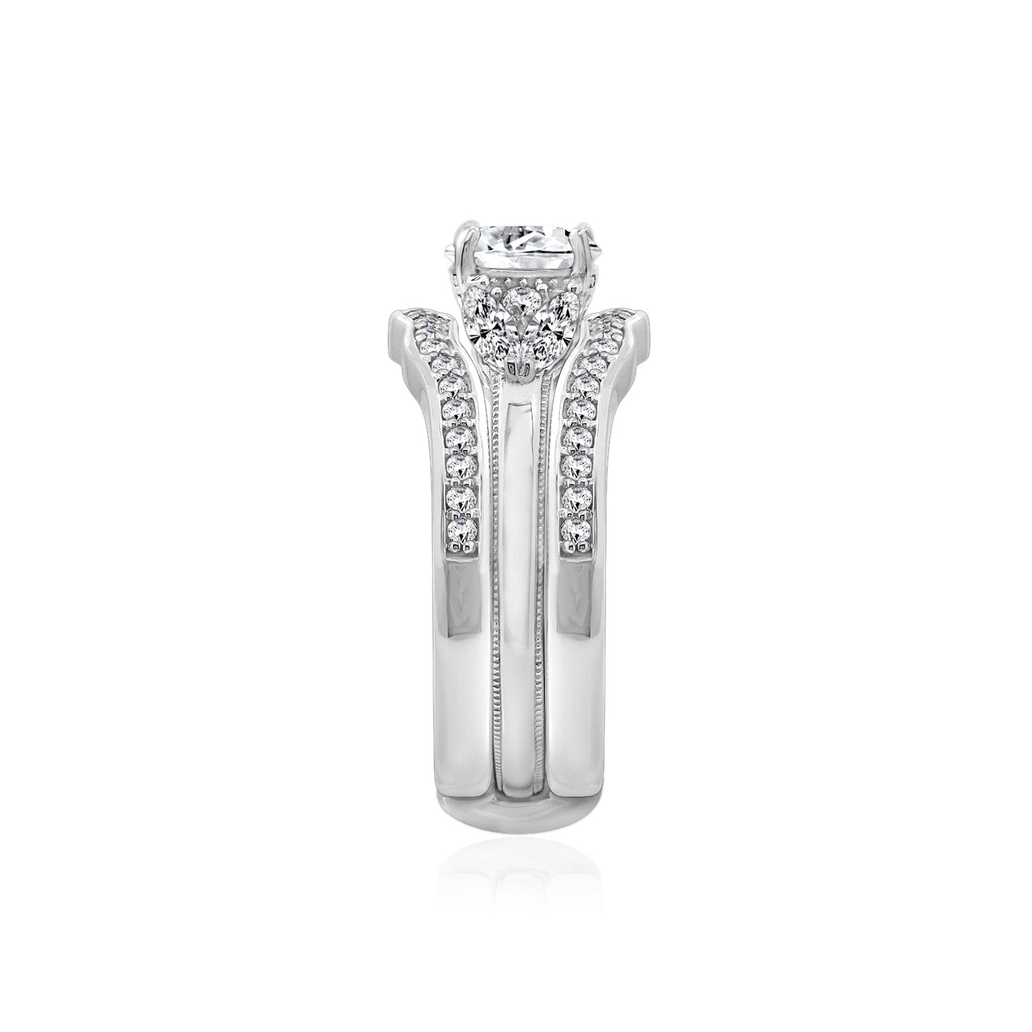 2.95 cttw Set of 2 Rings Jacket Set