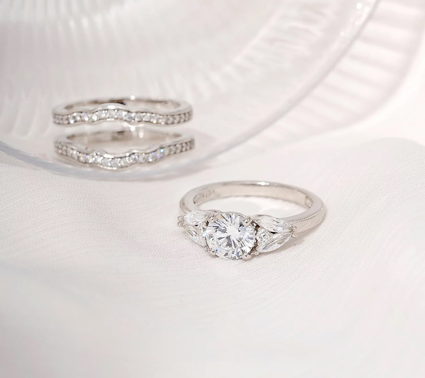 2.95 cttw Set of 2 Rings Jacket Set