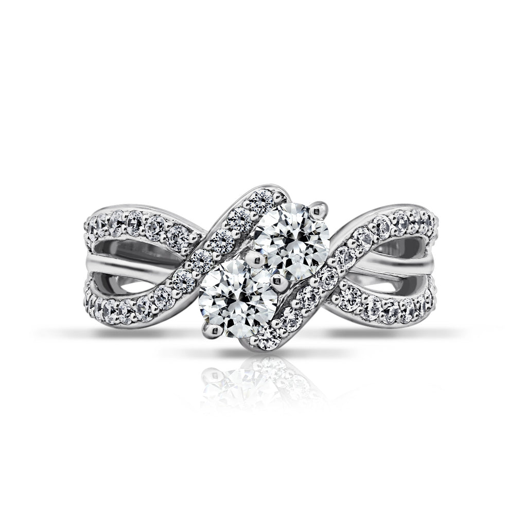 1.55 cttw Double Bypass Ring