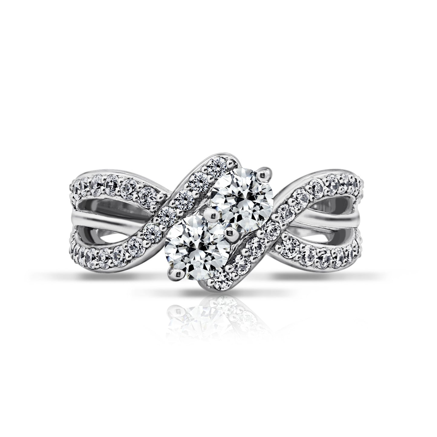 1.55 cttw Double Bypass Ring