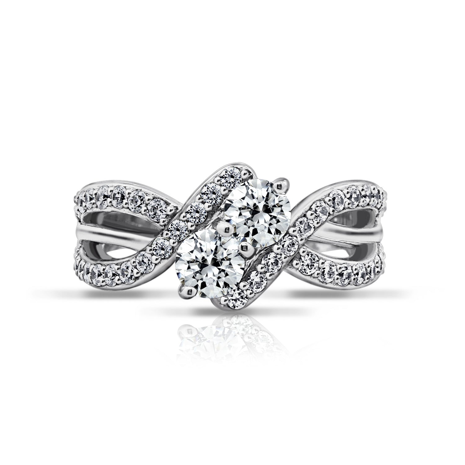 1.55 cttw Double Bypass Ring