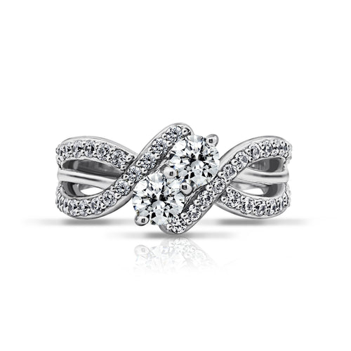 1.55 cttw Double Bypass Ring