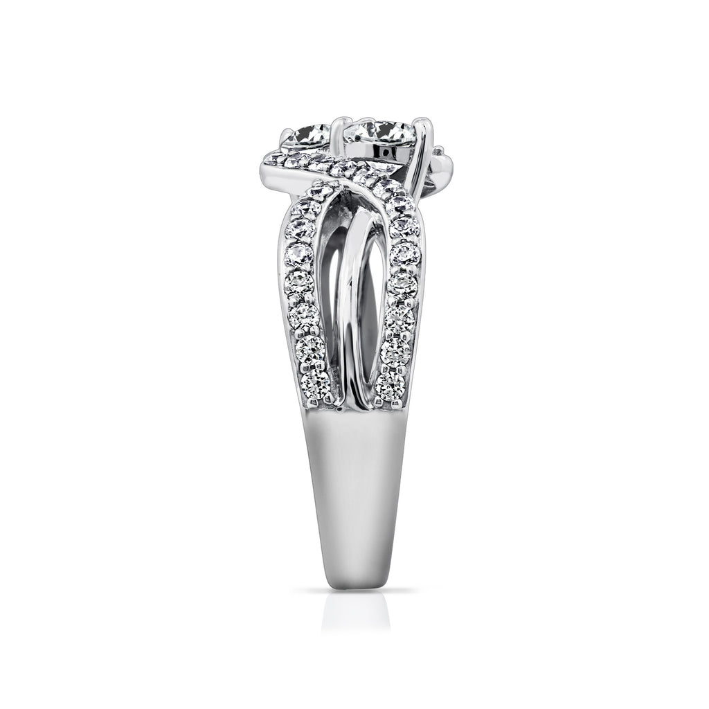 1.55 cttw Double Bypass Ring