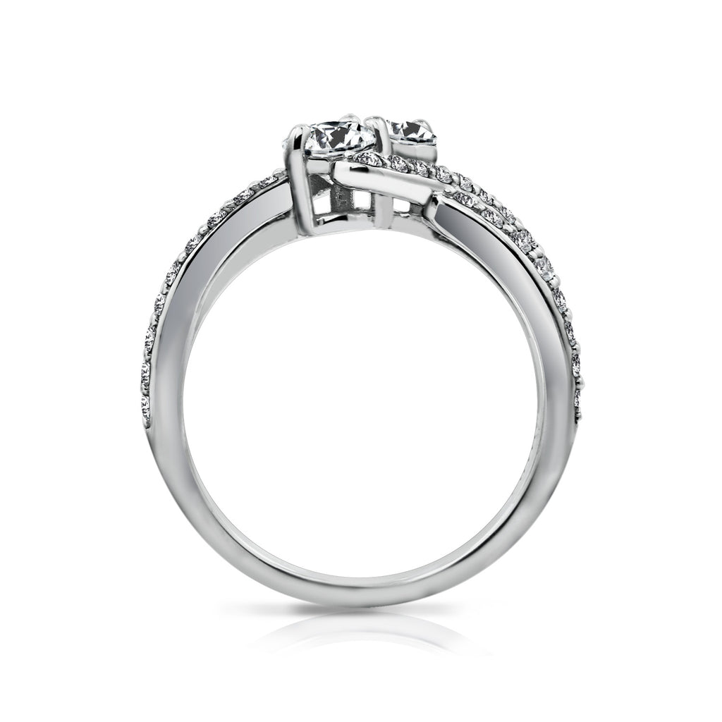 1.55 cttw Double Bypass Ring